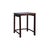 Asian Vintage Oriental Simple Geometric Apron Rectangular Brown Side Table For Sale - Image 3 of 8