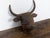 English 1930s-1940s Cast Iron Bull Wall Hanging Sculpture with Rusty Patina For Sale In Atlanta - Image 6 of 11