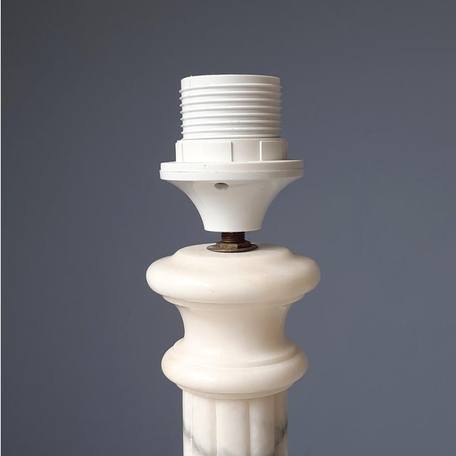Marble Column Table Lamp, 1960s For Sale - Image 6 of 9