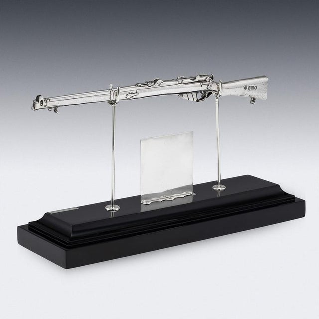 Antique English Silver Rifle Shooting Trophy, London, 1915 For Sale - Image 6 of 18