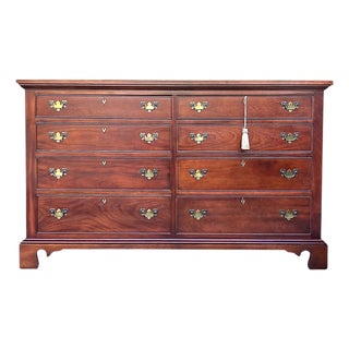 Vintage Craftique Solid Mahogany Double Dresser | Chippendale Dresser For Sale