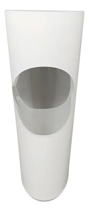 Space Age White Vase by Linea Glass, Italy, 1970s