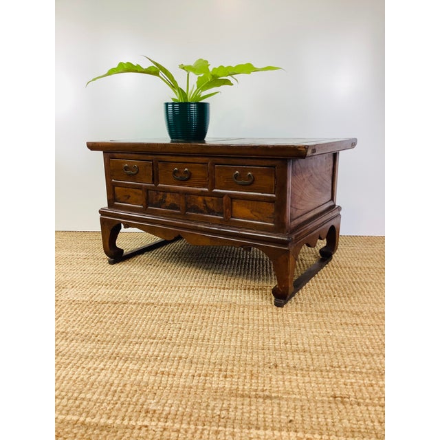 Antique / Vintage Asian Wood Tea Chest / Scholars Desk Side Table For Sale In Las Vegas - Image 6 of 11