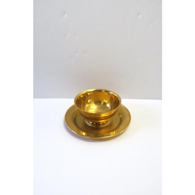 Gold Plated Revere Serving Bowl and Underplate Saucer Set- 2 Pieces For Sale - Image 4 of 10
