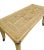 Vintage Coastal Regency Double Palm Tree Carved Wicker Bamboo Desk Dining Table For Sale In West Palm - Image 6 of 12