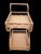 A wonderful vintage 2 tier hand-woven rattan bar cart on wheels. It features an organic design with a natural light blond...