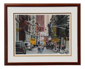 New York, Soho and Mercer Street, Watercolor Painting