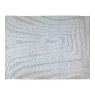 Moroccan Azilal Hand Knotted Wool Rug,9'X12'3" For Sale