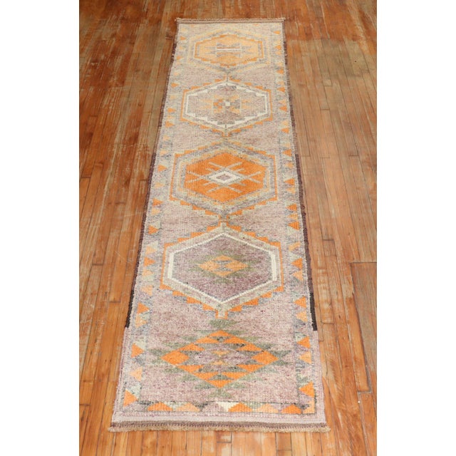 Brown Vintage Zabihi Collection Turkish Anatolian Runner - 2'8" x 14'5" For Sale - Image 8 of 9