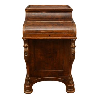 Antique Victorian Walnut Davenport Desk, 1860s For Sale