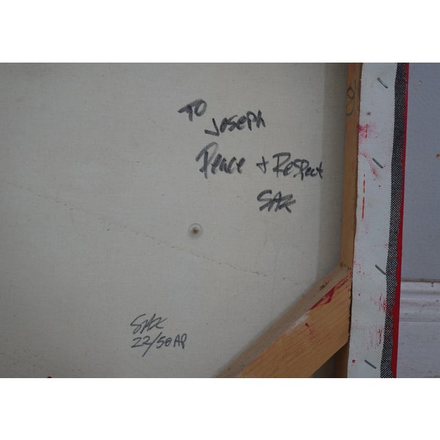 Steve Kaufman Marilyn Monroe Pop Style Oil Painting on Canvas For Sale - Image 9 of 9