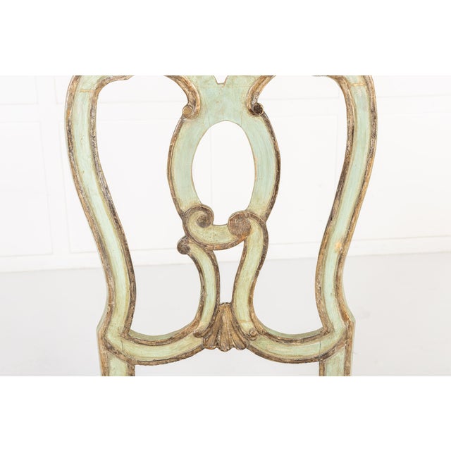 Silver Antique Italian Painted Chairs, 1700s, Set of 10 For Sale - Image 8 of 13