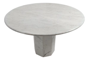 Vintage Round Marble Dining Table, 1970s