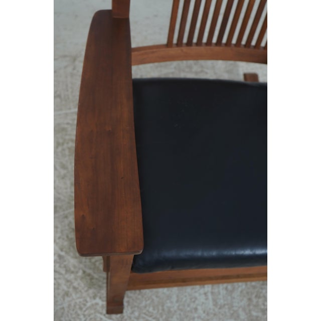 Stickley Mission Cherry Spindle Rocking Chair For Sale In Philadelphia - Image 6 of 18