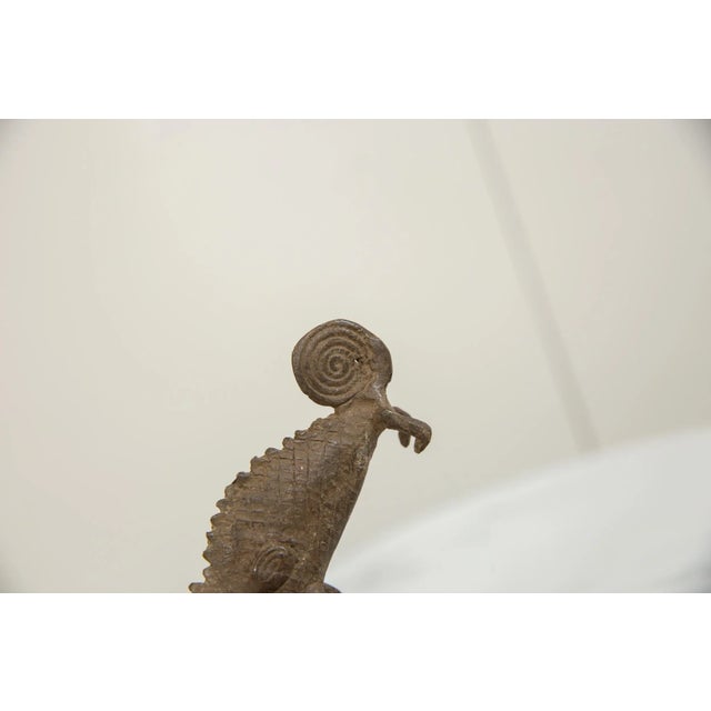 Vintage African Bronze Chameleon For Sale - Image 4 of 5
