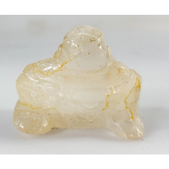 1970s Chinese Rock Crystal Quartz Laughing Buddha Figure For Sale - Image 4 of 9