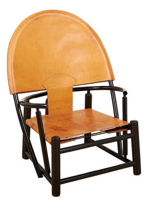 Leather Hoop G23 Armchair in Bentwood and Leather by Piero Palange & Werther Toffoloni for Germa, 1972