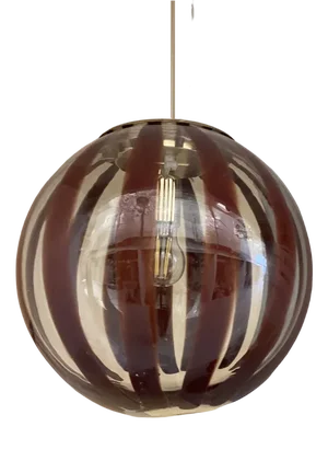 Transparent and Brown Sphere Pendant in Murano Glass from Simoeng