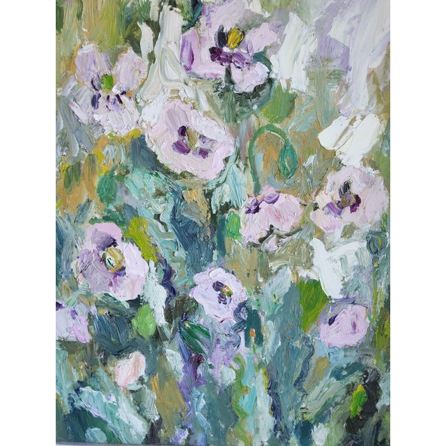 Floral Abstract Impressionist Swedish Painting by Bente Bjerregaard For Sale In Orlando - Image 6 of 17