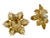 Modern 1980s Givenchy Stunning Gold-Plated Carved Starburst Glass Pearl Earrings, 2 Pieces For Sale - Image 3 of 3