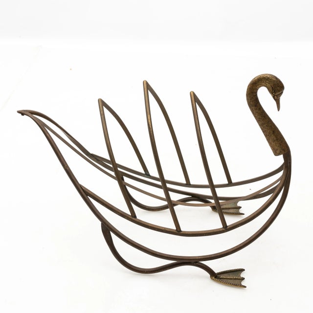 1960s Maison Jansen Brass Magazine Rack For Sale - Image 5 of 10