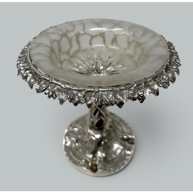 Victorian Antique Victorian English Sterling Silver Tazza Compot Centerpiece Fruit Bowl For Sale - Image 3 of 11