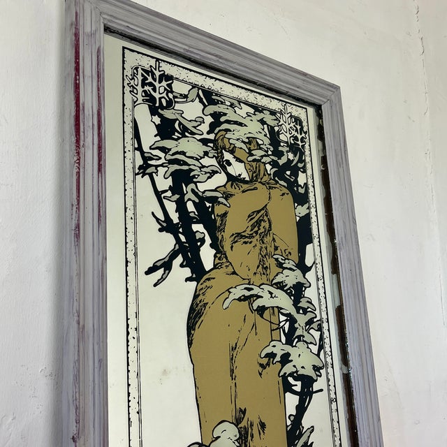 VintageArt Nouveau Mirror, 1970s For Sale - Image 13 of 15