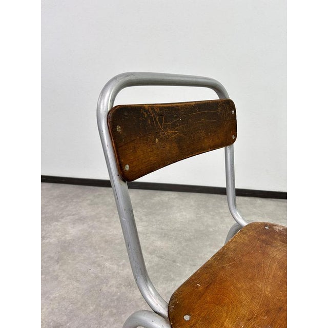 Vintage Aluminium Dining Table and Chairs, 1960s, Set of 5 For Sale - Image 15 of 18