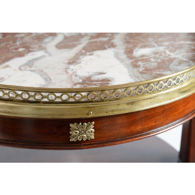 Louis XVI Style Three Tier Bouillotte Drinks Table, Marble Top For Sale In West Palm - Image 6 of 12