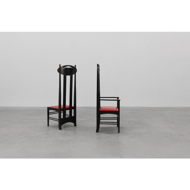 Wood Argyle Chairs by Charles Rennie Mackintosh for Atelier International, Italy, 1970s, Set of 2 For Sale - Image 7 of 18