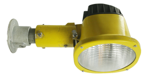 Airport Runway Sconce in Yellow Metal and Glass