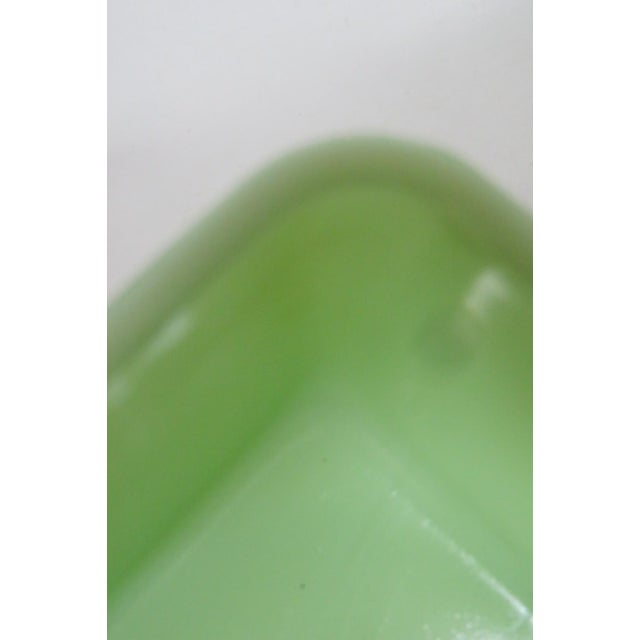 Jeanette Poinsetta Jadeite Refrigerator Dish With Lid 1930s Uranium Glass 4753b For Sale - Image 18 of 18