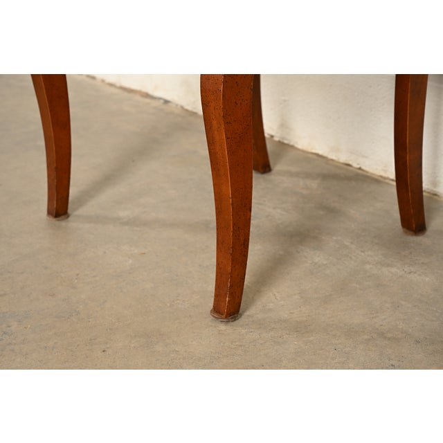 Baker Furniture Style Regency Carved Mahogany Dining Chairs, Set of Six For Sale - Image 10 of 13