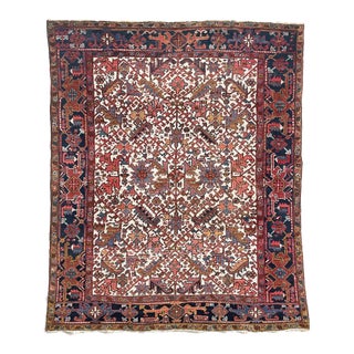 1950 Vintage Soft Pile Blooming Jungle Design Rug 7 3 X 8 5 For Sale