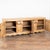 20th century long sideboard from Belgium, crafted in bleached oak. The case features three drawers over four cabinet...
