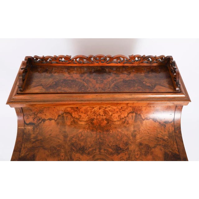 Antique 19th Century Victorian Burr Walnut Pop Up Davenport Desk, 1860s For Sale - Image 5 of 18