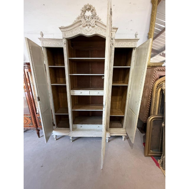 French Large 18th Century French Louis XVI 3-Door Bookcases or Armoire For Sale - Image 3 of 17