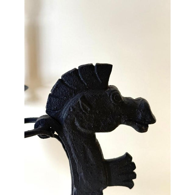 Art Deco Cast Iron Viking Longboat Chandelier, 1940s For Sale - Image 14 of 18