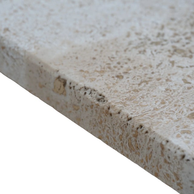 1980s Modernist Travertine Coffee Table For Sale - Image 11 of 11