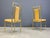 Set of 4 geometrical design dining chairs by Belgochrom. They come with their original suede upholstery which is in good...