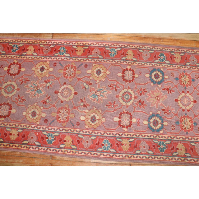 Early 20th Century Purple Narrow Long Turkish Runner - 2'8" x 22'5" For Sale - Image 9 of 9