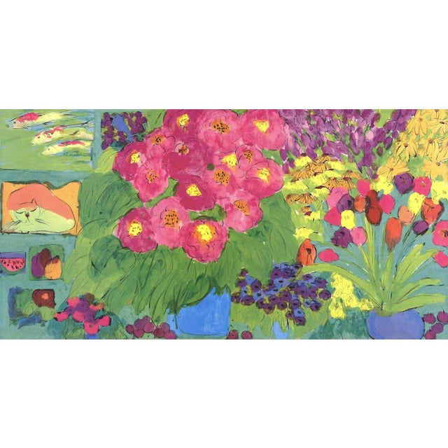 Artist: Walasse Ting Title: Still-Life with Pink Cat Year: 1993 Signed: No Medium: Offset Lithograph Paper Size: 54.5 x...