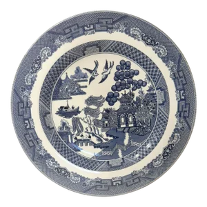 Mid 20th Century Johnson Bros. Willow Dinner Plate