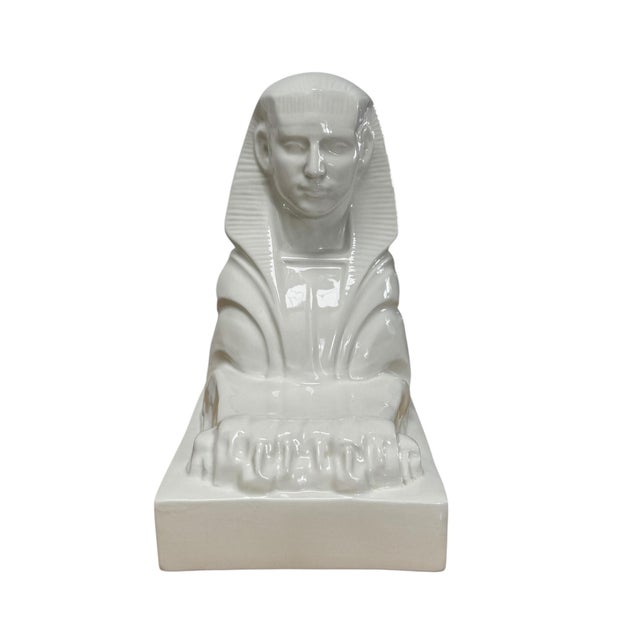 Ceramic Sculpture of a Sphinx by Charles Vos for De Spinx Maastricht, 1920s For Sale - Image 12 of 14