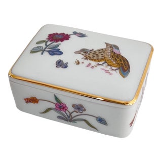 Vintage Haviland Limoges France Porcelain Hand-Painted Trinket Box For Sale