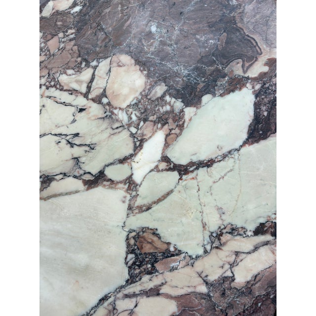 Mid 20th Century Neoclassical Style Oval Marble Coffee Table For Sale - Image 5 of 11