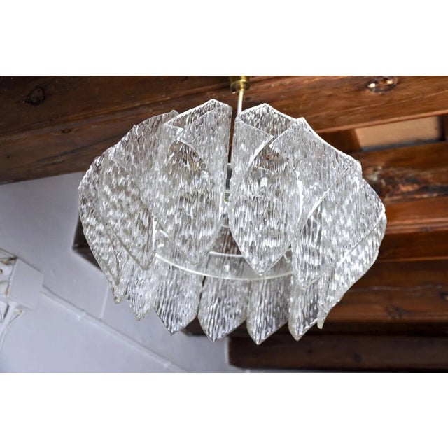 Kalmar Chandelier in Bakelite with Frosted Effect from Kalmar, France, 1980s For Sale - Image 4 of 9