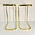 1980s Postmodern Contemporary Brass & Glass Cantilever Drink Tables - A Pair For Sale - Image 6 of 14