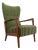 Danish Modern Lounge Chair in Beech and Green Wool by Fritz Hansen, 1940s For Sale