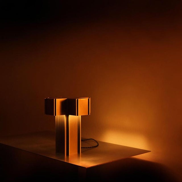 Brown The Writers Beacon Aluminium Table Lamp by Bureau of Entropy For Sale - Image 8 of 10